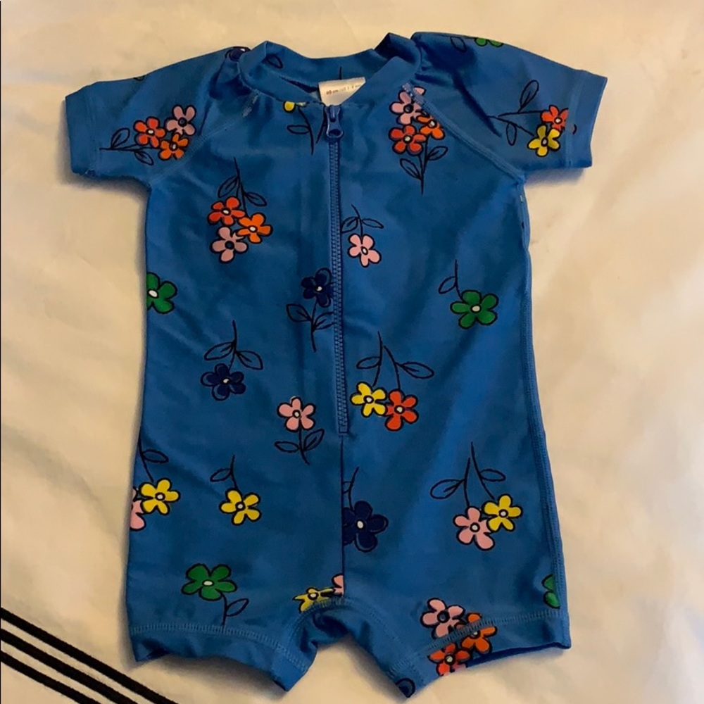NWT - Hanna Anderson Floral Zip Up Swim - Sz: 60